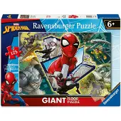 Ravensburger , Reusachtige 125-delige vloerpuzzel Spider-man met superheldenthema, Veelkleurig