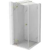 Mexen Lunar T draaideur-douchecabine links 100 x 100 , transparant, goud - 834T-100-100-50-00-L