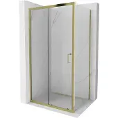 Mexen Apia douchescherm schuifbaar 95 x 90 cm, transparant, goud - 840-095-090-50-00