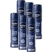 Nivea Men Cool Kick Deo Spray Tray 6 X 150 Ml
