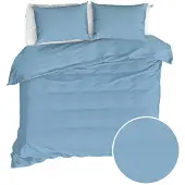 MOODIT Dekbedovertrek Freya Stone Blue Flanel-260 x 240 cm