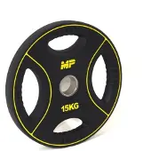 Muscle Power PU 4-Grip Halterschijf - 50 mm - 15 kg