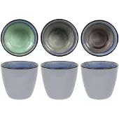 Svenska Living Mok Reactive Glaze 9x8cm 6st Verschillende verschillende Aardewerk Svenska
