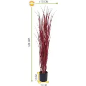 LeopoldFlora Kunst siergras rood 120cm uv