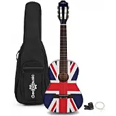 Gear4Music Junior 1/2 Classical Guitar Pack Union Jack by