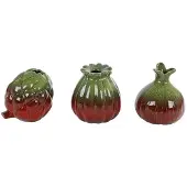 CosyDecor Vaas "Vegetable" groen/rood aardewerk