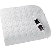 Inventum HN139G elektrische onderdeken 150x80 cm - 1 persoons - Warmtedeken - 4 warmtestanden - Snel opgewarmd - Antislip onderkant - Antibacterieel - Fleece - Wit