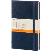 Moleskine large bullet journal hard cover blauw