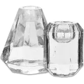 Vtwonen - Seasonal - Set van 2 - Kandelaars - Transparant - Glas