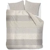 Rivièra Maison Dekbedovertrek Ropes Taupe Katoen-200 x 200 / 220 cm | 2-Persoons