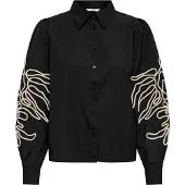 JDY Blouse 'JDYARIELLE' crème / zwart