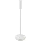 Sigor Nucandle LED oplaadbare tafellamp, wit, IP54, dimbaar Nucandle,, wit / opaal, Woon-/ Eetkamer, Aluminium