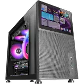 Mars Gaming MC-LCD, Mini-tower, PC, Zwart, Micro ATX, Mini-ITX, Gaming, 17 cm