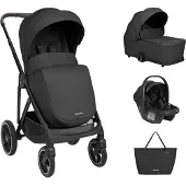 Kikkaboo Chiara 3 In 1 Baby Stroller With Carrycot Zwart Kinderen