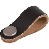 Differnz knop leer donker bruin 2 stuks