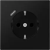 JUNG SCHUKO-stopcontact, 16 A, 250 V, met USB-oplaadpoort, 1x Type C, Safety Plus, serie, 1 stuk.