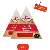 Lucovitaal Kersenpit Kussen Langwerpig - 2 x 1 Stuks Voordeelverpakking