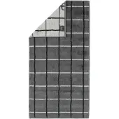 Cawö Douchelaken Noblesse Square Karo Anthracite (80 x 150 cm)