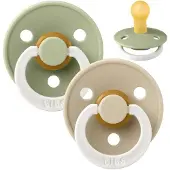 BIBS Fopspeen Round Glow Sage/Vanilla 18mnd+ 2st