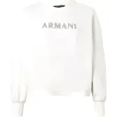 Armani Exchange Sweatshirt zilver / offwhite