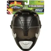 Boti Power Rangers masker zwart - Mighty Morphin verkleedmasker.