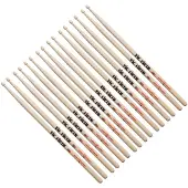 Vic Firth 7A Hickory Drumsticks 8 Pair Value Bundle