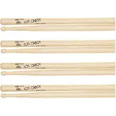 Los Cabos Jazz Hickory Wood Tip Drumsticks 4 Pair Pack