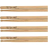 Los Cabos Jazz Red Hickory Wood Tip Drumsticks 2 Pair Pack