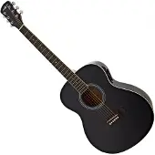 Gear4Music Student Left Handed Electro Acoustic Guitar by Black