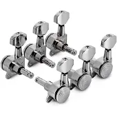 Gear4Music Guitarworks Locking Machine Heads 3-a-Side Chrome