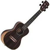 Hartwood Sonata Armrest Concert Ukulele AA Solid Ebony
