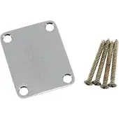 Fender Road Worn Guitar Neck Plate inc Screws Chrome
