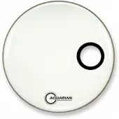 Aquarian Classic White Gloss 20 Ported Bass Drum Head