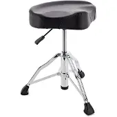 Gear4Music Hydraulic Saddle Drum Throne by