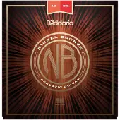 D'Addario Gitaar Snaren - Akoestische Snaren - Nickel Bronze - Voor 6 Snaren Gitaar - Natuurlijke, Heldere Toon - NB1356 - Medium, 13-56