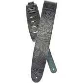 Daddario D'Addario 25LE00 - Sangle de guitare en cuir estampé, coloris noir