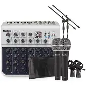 SubZero 8 Channel Mini Mixer and Microphones Bundle