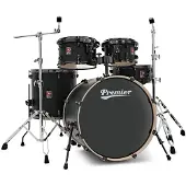 Premier Artist 22" 5pc Modern Rock Drum Kit Matte Black