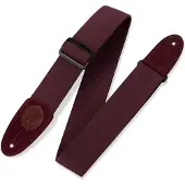 Levys Leathers 5 CM COTTON WITH LEVY'S LOGO IN BURGUNDY LEATHER
