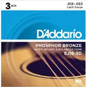 D'addario And Co OF 3 ACOUSTIC SETS EJ16 12 16 24 32 42 53