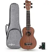 Gear4Music Koa Soprano Ukulele Pack by