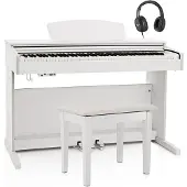 Gear4Music DP-10X Digital Piano by Stool Pack White