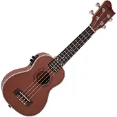 Gear4Music Sapele Soprano Electro-Ukulele by