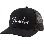 Fender Silver Logo Snapback Hat Black One Size