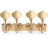 Gear4Music Guitarworks Bass Guitar Machine Head 2-a-side Gold