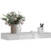Vicco Sherry Wandrek – 100 x 12 cm met lade Wit Hoogglans