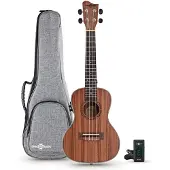 Gear4Music Koa Concert Electro-Ukulele Pack by