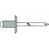 Kippers Rijssen Klinknagels, Blindklinknagel Al/St 5x20mm grote kop K14 KS 14,0-15,0mm (pak van 250)