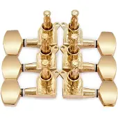 Gear4Music Guitarworks Tuning Machines 3-A-Side Hex Keys Gold