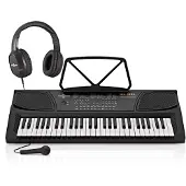 Gear4Music MK-1000 54-key Portable Keyboard by Headphone Pack